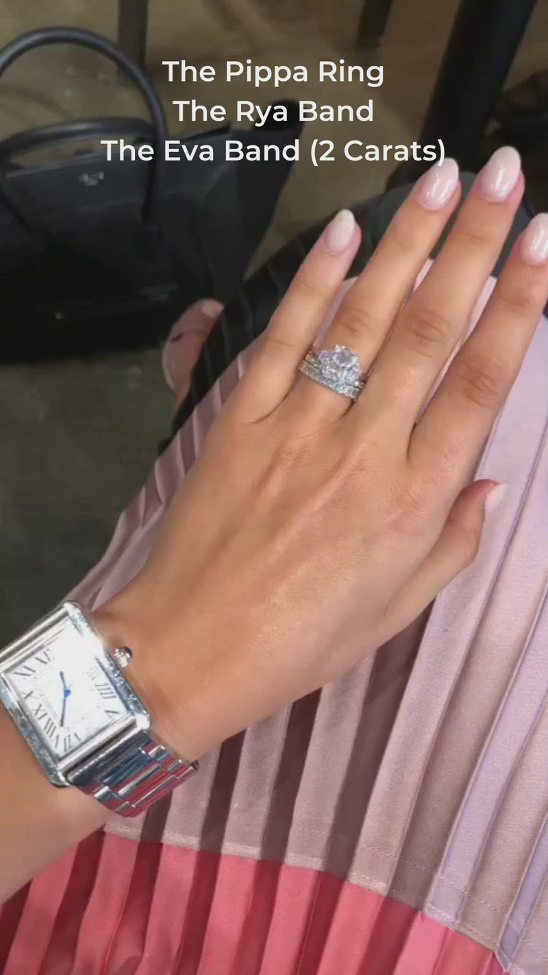The Eva Band (2 Carat, Claw Prong)