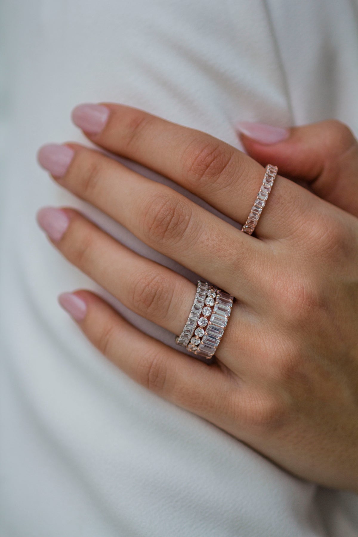 The Eva Band (5 Carat, Claw Prong)