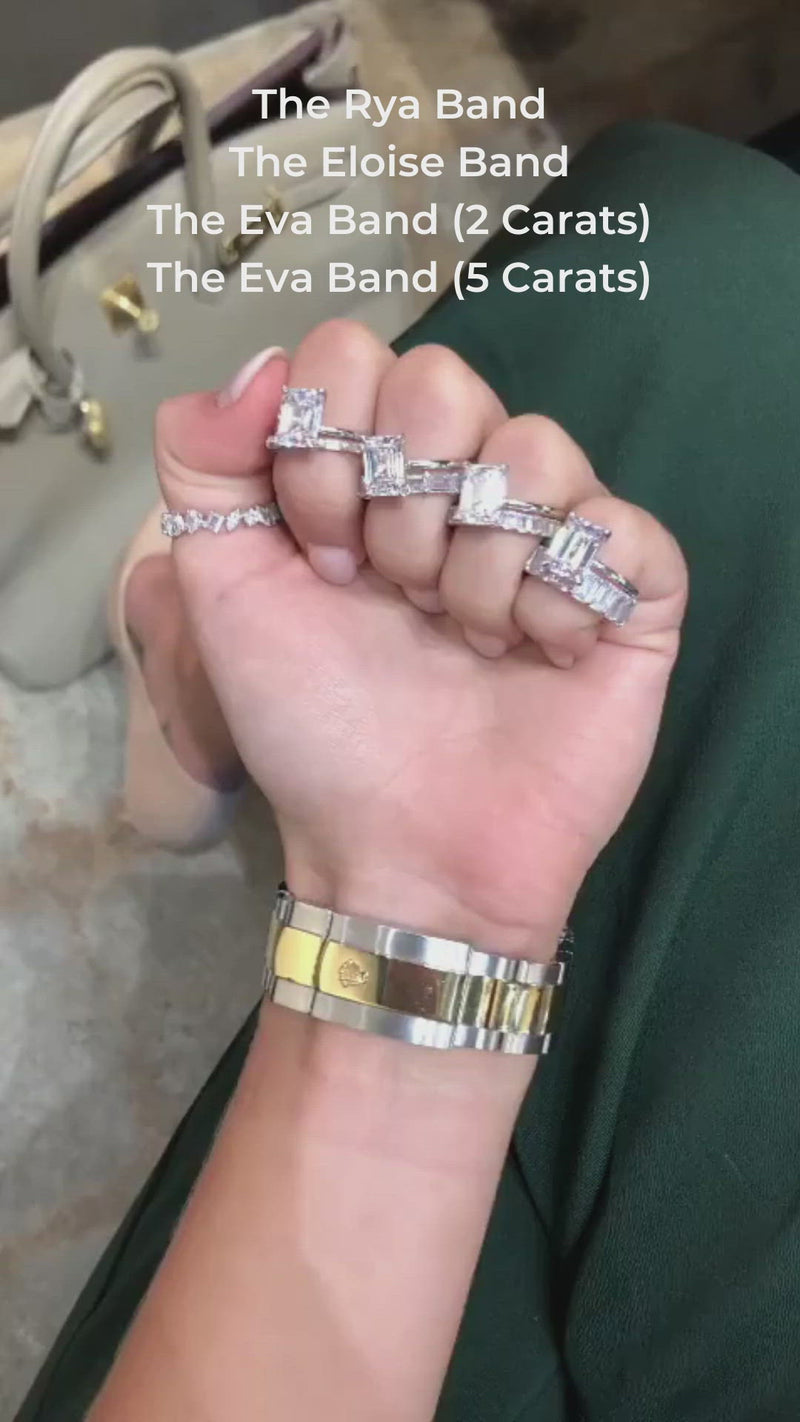 The Eva Band (2 Carat, Claw Prong)
