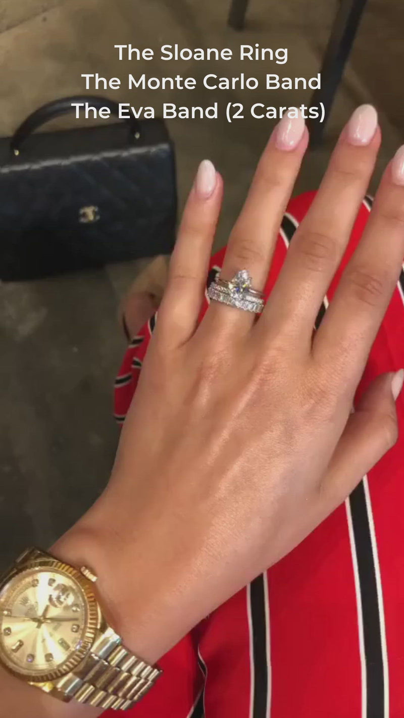 The Eva Band (2 Carat, Claw Prong)
